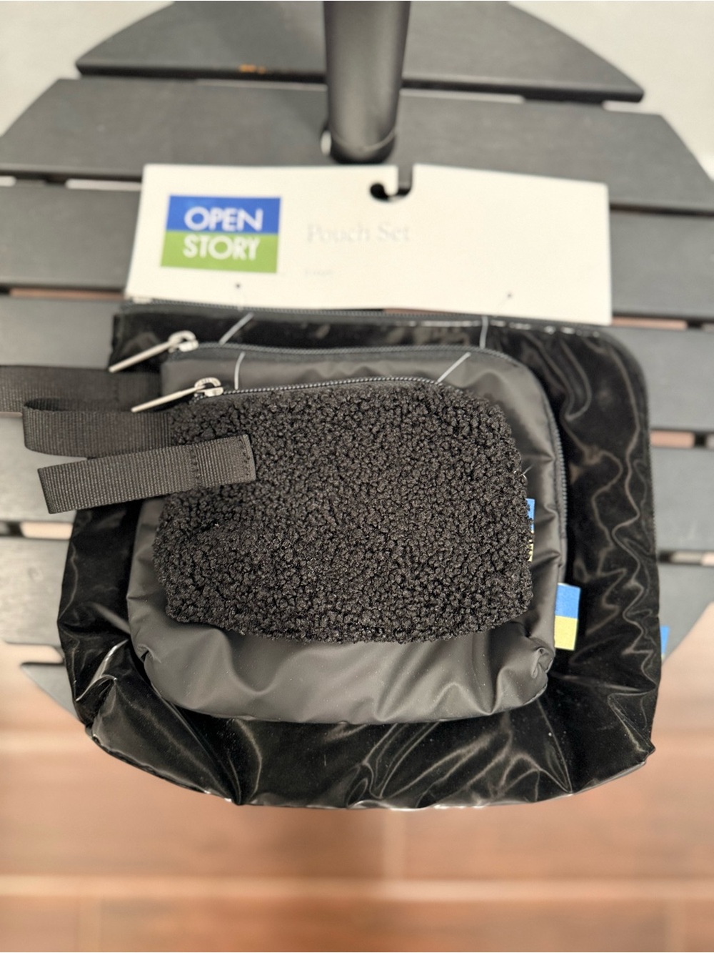 Open Story Women’s Black Pouch Set - 3 Pack